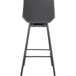 CLP Barkruk Weston zwart Frame - Fluweel - donkergrijs