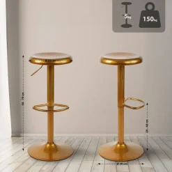 CLP Barkruk Williston Metaal - goud