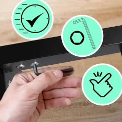 CLP Bed Hamlin 41x200x200 cm - zwart