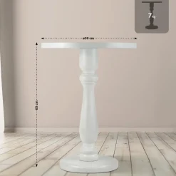 CLP Bijzettafel Adamsville Hout - antiek/wit