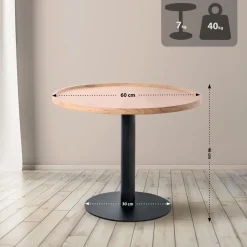 CLP Bijzettafel Aspen mat zwart Frame - Hout - natura