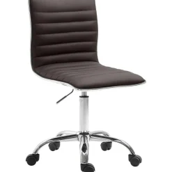 CLP Bureaustoel Alamosa chroom Frame - Kunstleer - bruin