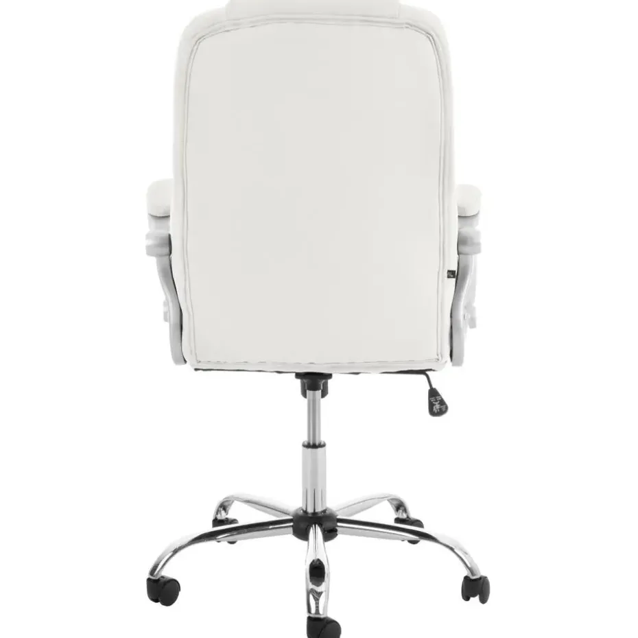 CLP Bureaustoel Apoll XL chroom Frame - Kunstleer - wit