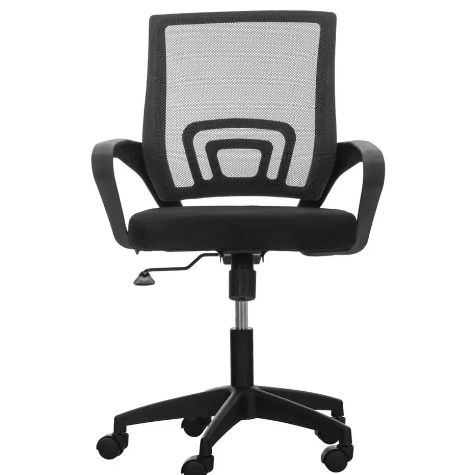 CLP Bureaustoel Auburn zwart Frame - Microfiber - zwart