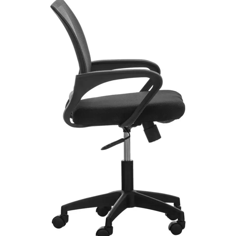 CLP Bureaustoel Auburn zwart Frame - Microfiber - zwart