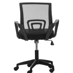 CLP Bureaustoel Auburn zwart Frame - Microfiber - zwart