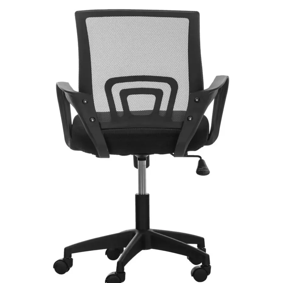 CLP Bureaustoel Auburn zwart Frame - Microfiber - zwart