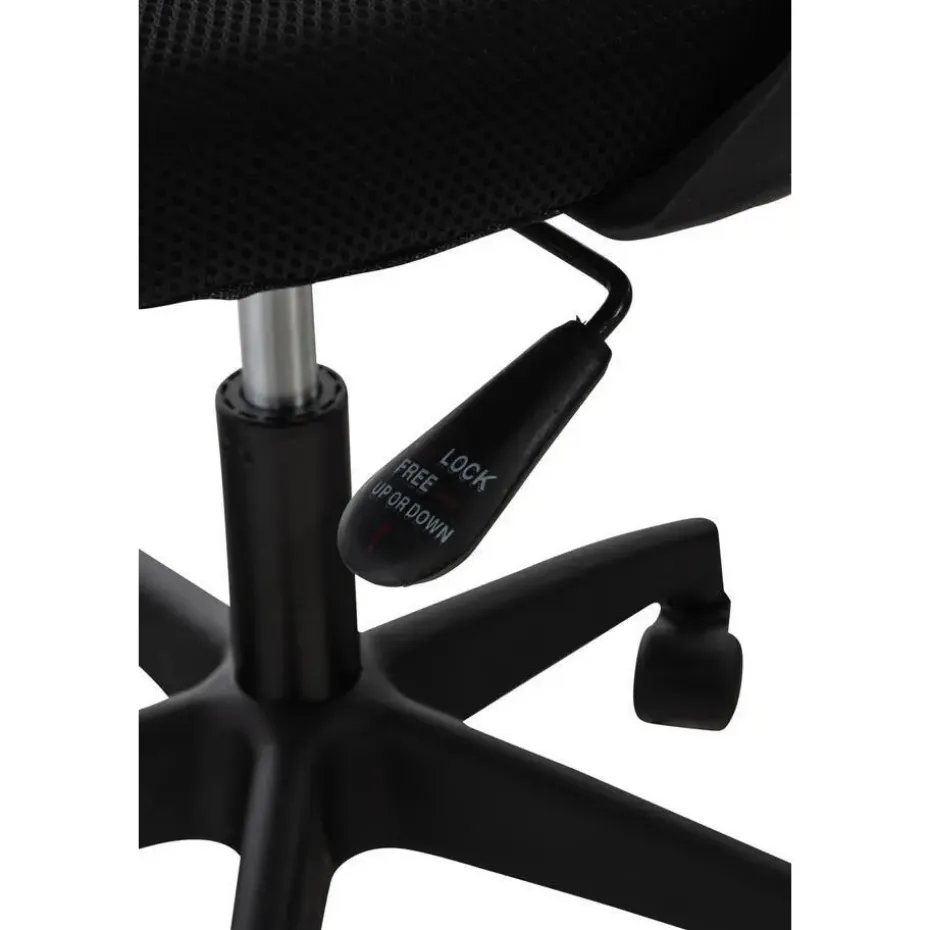 CLP Bureaustoel Auburn zwart Frame - Microfiber - zwart