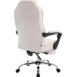 CLP Bureaustoel Castle chroom Frame - Kunstleer - creme