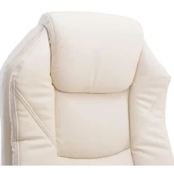 CLP Bureaustoel Castle chroom Frame - Kunstleer - creme