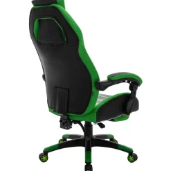 CLP Bureaustoel Clovis zwart Frame - Kunstleer - zwart/groen