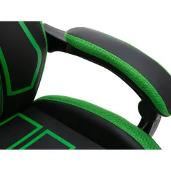 CLP Bureaustoel Clovis zwart Frame - Kunstleer - zwart/groen