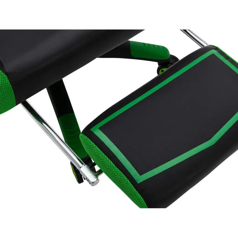 CLP Bureaustoel Clovis zwart Frame - Kunstleer - zwart/groen