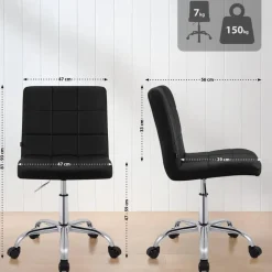 CLP Bureaustoel Darfield Kunstleer - zwart