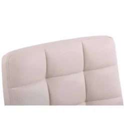 CLP Bureaustoel Deli chroom Frame - Kunstleer - creme