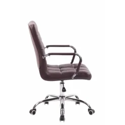 CLP Bureaustoel Deli chroom Frame - Kunstleer - bordeauxrood