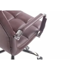 CLP Bureaustoel Deli chroom Frame - Kunstleer - bordeauxrood