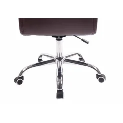 CLP Bureaustoel Deli chroom Frame - Kunstleer - bordeauxrood