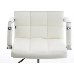 CLP Bureaustoel Deli V2 chroom Frame - Kunstleer - wit