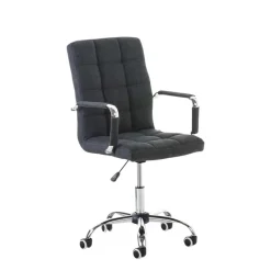 CLP Bureaustoel Deli V2 chroom Frame - Stof - grijs