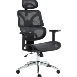 CLP Bureaustoel Deshler chroom Frame - Netweefsel - zwart