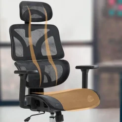 CLP Bureaustoel Deshler chroom Frame - Netweefsel - zwart