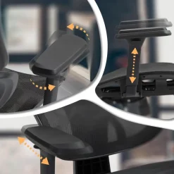 CLP Bureaustoel Deshler chroom Frame - Netweefsel - zwart