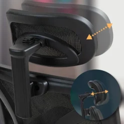 CLP Bureaustoel Deshler chroom Frame - Netweefsel - zwart