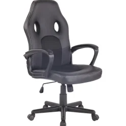 CLP Bureaustoel Elbing zwart Frame - Kunstleer - zwart/zwart