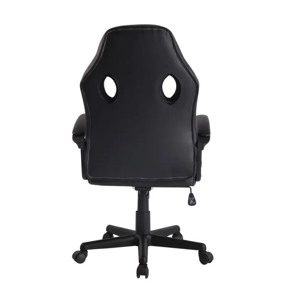 CLP Bureaustoel Elbing zwart Frame - Kunstleer - zwart/zwart