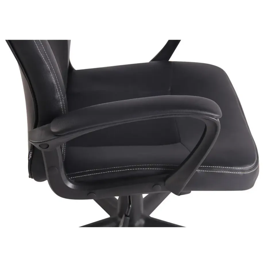 CLP Bureaustoel Elbing zwart Frame - Kunstleer - zwart/zwart