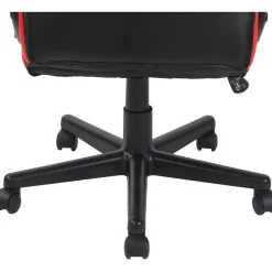 CLP Bureaustoel Glendale zwart Frame - Stof - zwart/rood