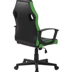 CLP Bureaustoel Glendale zwart Frame - Stof - zwart/groen