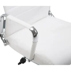 CLP Bureaustoel Kolumbus chroom Frame - Kunstleer - wit