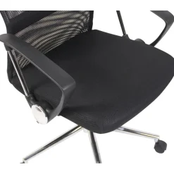 CLP Bureaustoel Korba chroom Frame - Microfiber - zwart