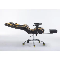 CLP Bureaustoel Limit zwart Frame - Kunstleer - zwart/geel