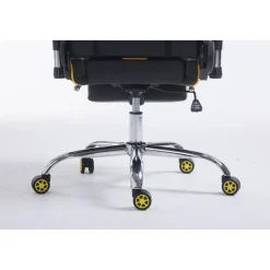 CLP Bureaustoel Limit zwart Frame - Kunstleer - zwart/geel