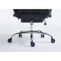 CLP Bureaustoel Limit zwart Frame - Kunstleer - zwart/blauw