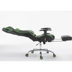 CLP Bureaustoel Limit zwart Frame - Kunstleer - zwart/groen