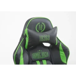 CLP Bureaustoel Limit zwart Frame - Kunstleer - zwart/groen