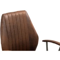 CLP Bureaustoel Nampa zwart Frame - Kunstleer - cognac