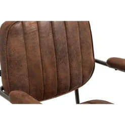 CLP Bureaustoel Natrona zwart Frame - Kunstleer - cognac