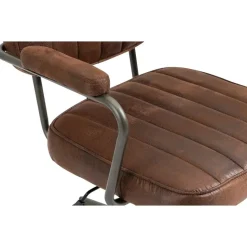 CLP Bureaustoel Natrona zwart Frame - Kunstleer - cognac