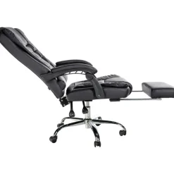 CLP Bureaustoel Oxygen chroom Frame - Kunstleer - zwart