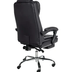 CLP Bureaustoel Oxygen chroom Frame - Kunstleer - zwart