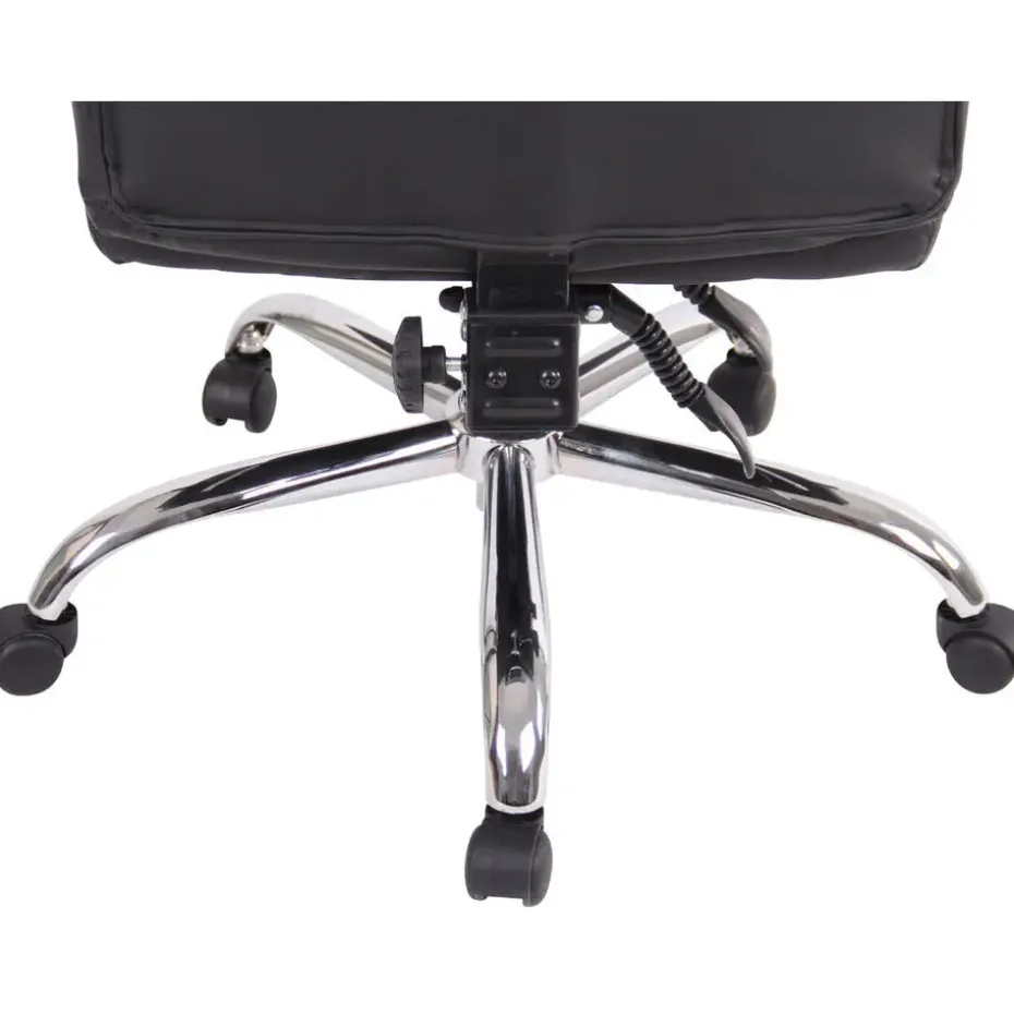 CLP Bureaustoel Oxygen chroom Frame - Kunstleer - zwart