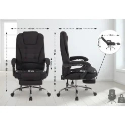 CLP Bureaustoel Oxygen Stof - zwart