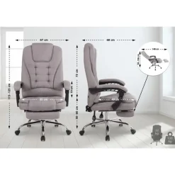 CLP Bureaustoel Oxygen Stof - grijs