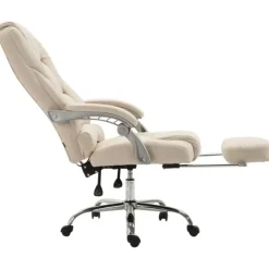 CLP Bureaustoel Pacific chroom Frame - Stof - creme