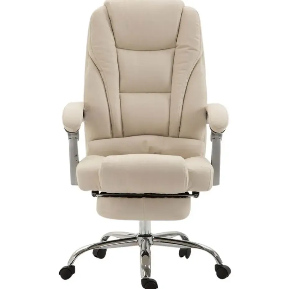 CLP Bureaustoel Pacific chroom Frame - Stof - creme